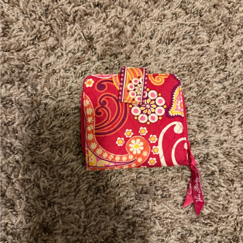 Vera Bradley Red and Yellow Floral Wallet